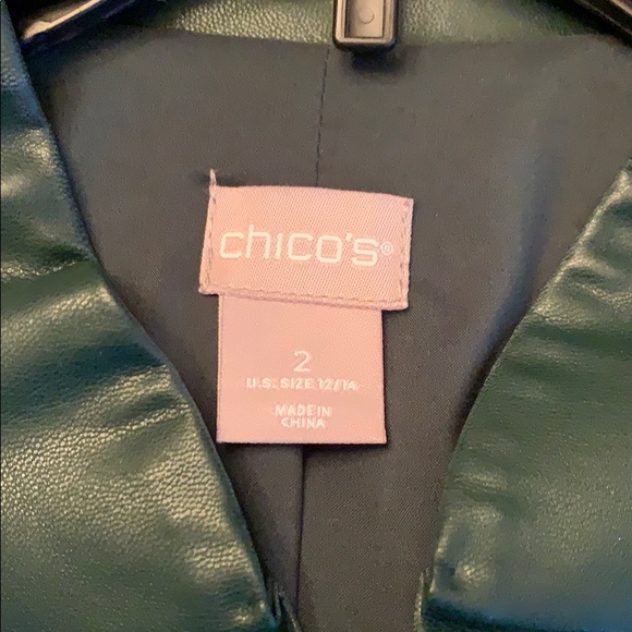 Jewel green faux-leather jacket - Picture 7 of 7